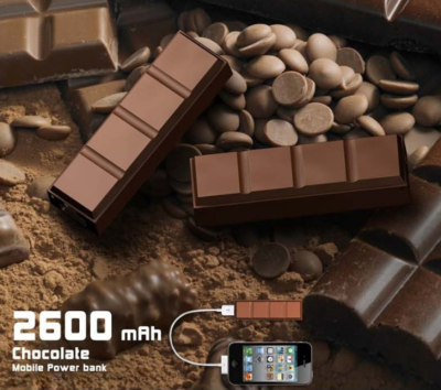 Chocolate charging treasure creative new foot capacity outdoor general mobile power plant direct sales