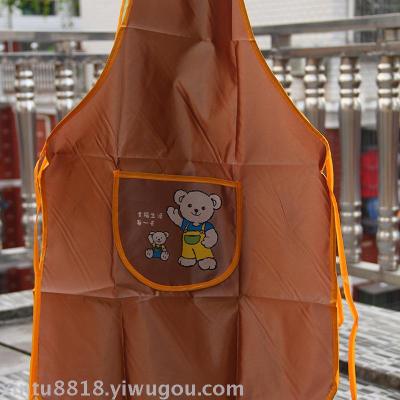 Two yuan apron color printing solid color home kitchen apron anti - fouling hanging neck aprons stall supply department