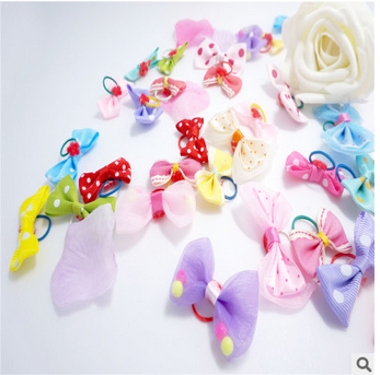 New Pet Bow Headband Dog Barrettes Bow Barrettes Pet Decorations Bichon Teddy VIP Headdress Flower