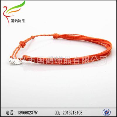 Leather hand woven lucky rope multi layer Bracelet Red Rope Bracelet