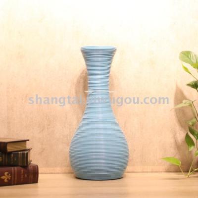 Chinese Retro Southeast Asian Style Handmade Bamboo Woven Vase Flower Flower Container CD-042