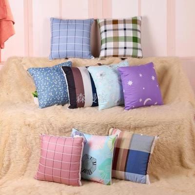 Brushed Pillow Blanket Fashion Lumbar Support Pillow Mat Birthday Gift Support Customized Air Conditioner Quilt