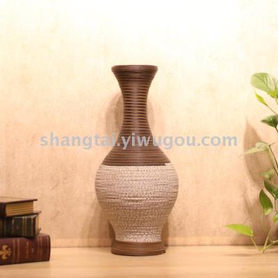 Chinese Retro Southeast Asian Style Handmade Bamboo Woven Vase Flower Flower Container CD-015