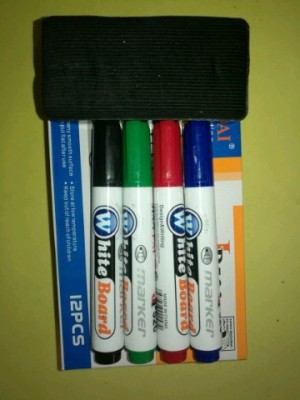 12 color with white board eraser