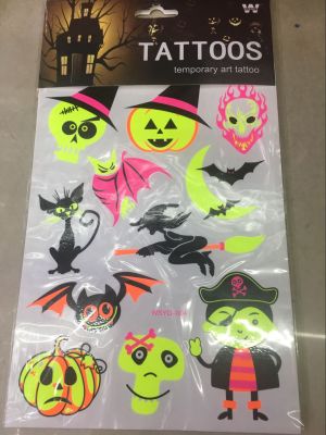 Halloween Halloween tattoo tattoo fluorescence with terror