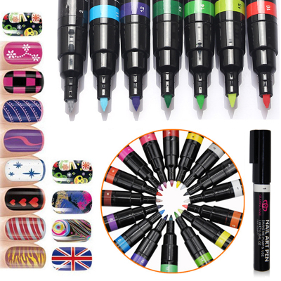 Wholesale 3D paintbrush painting nail art brush DIY nail polish 16 colors