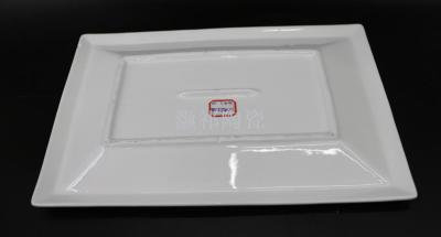 Creative ceramic plate dish pure white relief European-style hotel irregular shaped tableware irregular