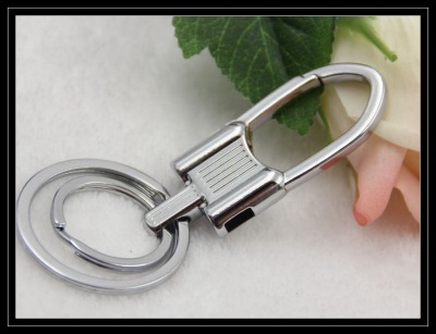 LS Lin zinc alloy double RING KEYCHAIN metal creative selling a large number of spot sales