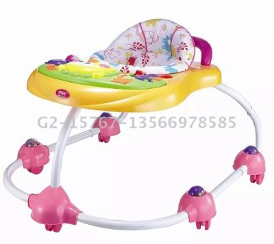 Baby car rollover multifunctional child baby walker 7-18 months to learn driving music