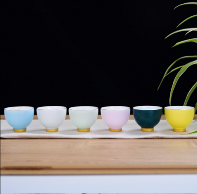 Ceramic cup, tea set, coffee set, rainbow cup, colorful cup, craft cup, foreign trade cup, tea cup, teapot, and caddy