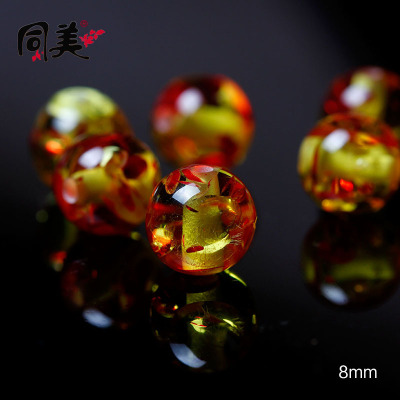 DIY car hanging accessories beads with beads wholesale resin imitation flower amber beads imitation flower amber beads
