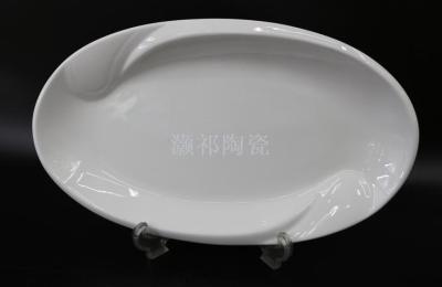 Hotel Restaurant household ceramic tableware special-shaped plate