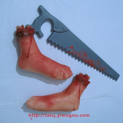 The broken leg stump Horror Halloween props tricky broken leg broken foot simulation