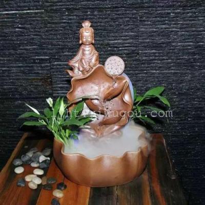 Handmade purple series of water flow humidifier ceramic technology Decoration foreign trade ceramics