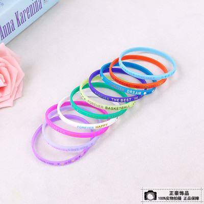 Color fine rubber silicone bracelet bracelet bracelet