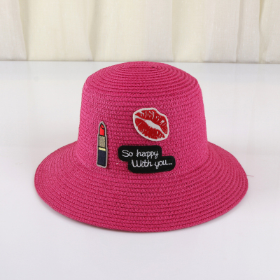 Summer 2017 new style shade sunhat straw hat women fashion label sunblock basin hat