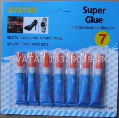 2017 Nefactory wholesale AVATAR 7 PCS/Card 502 cyanoacrylate adhesive super glue 3g liquid glue in aluminum tube