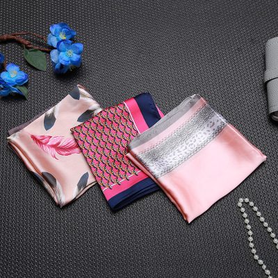 The lady sun protection shawl scarf fashionable printing silk scarves spring and summer new silk scarves.