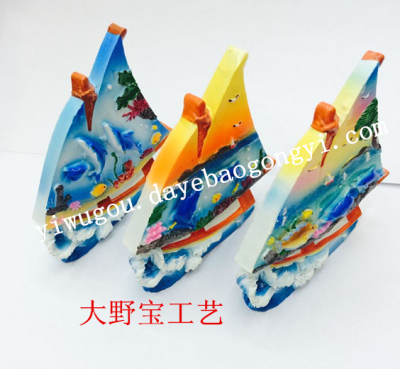 Double cloth Marine animal resin refrigerator for the collection of high-end gifts.