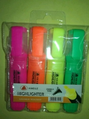 4 PVC color fluorescent pen