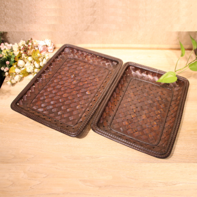 Hot Selling Retro Southeast Asian Style Handmade Bamboo Tray Fruit Plate 09-1301