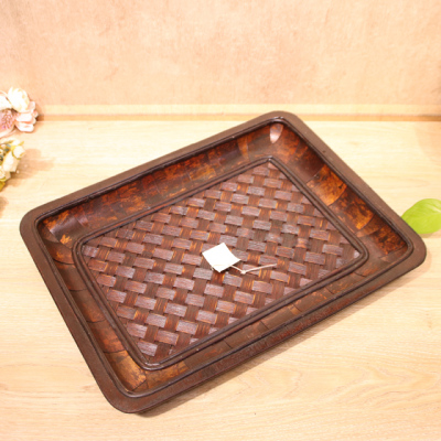 Hot Selling Retro Southeast Asian Style Handmade Bamboo Tray Fruit Plate 09-1305