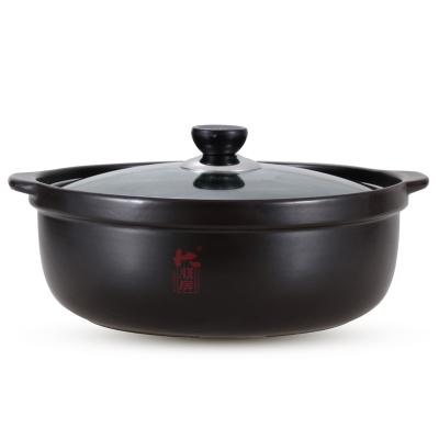 High temperature and large dining room pot casserole pan--1-2# Black