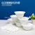Opal Glass White Jade Porcelain Tempered Glass Environmental Protection Tableware Set