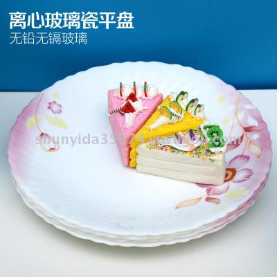 White Jade porcelain Tempered glass plate