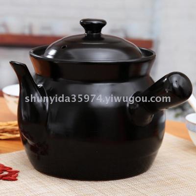 Shin Tianli single handle pot soup casserole black 6#7#