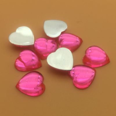 Acrylic diamond 8mm-25mm flat peach heart