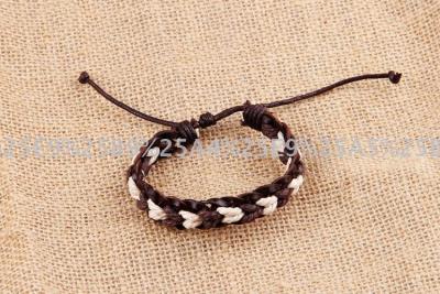 Hand woven cotton leather bracelet wax line Custom Color Bracelet