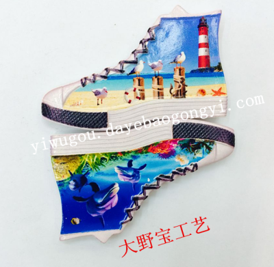 Marine landscape canvas shoes refrigerator stickers, high - end gifts, high - grade magnets.