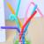 Value Artistic Straw Disposable Wholesale Color Juice Straw Plastic 100 Pcs