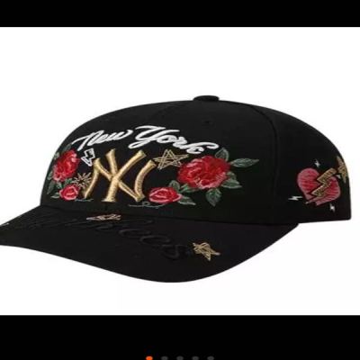 Ny embroidered baseball cap, rose cap, baseball cap.
