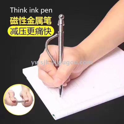 New Metal Ball Point Pen Decompression Pen Magnetic Creative Pen