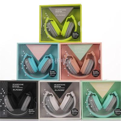 South Korea creative hit the color of the head wearing a large headset candy color notebook computer headset EV-90