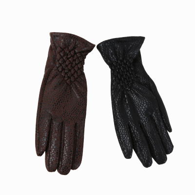 Car Knight Snakeskin Knitted Gloves. Fashionable Touch Screen High Elastic Warm