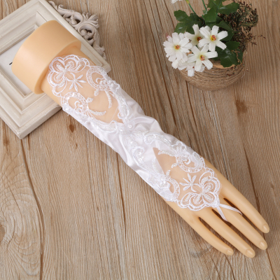 Long Lace Gloves Wedding Dress Gloves