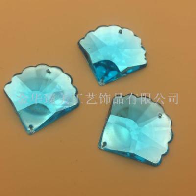 Acrylic drill clothing DIY accessories 24 fan-shaped double holes (zhenmei)