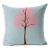 Simple style butterfly tree design pillow case rosewood cushion cotton and linen manufacturers direct pillow