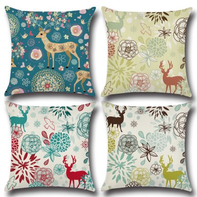 A variety of European cartoons, deer pillow case, Korean cloth sofa cushion cover personality pillow