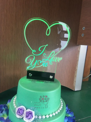 Wedding cake with LED lights wedding products.