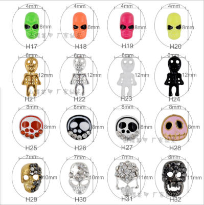 New nail jewelry alloy set with diamond skull Halloween ghost ghost DIY exclusive manufacturers wholesale