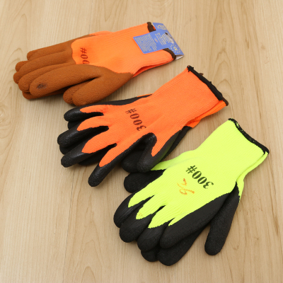 Series 300# latex labor protection gloves come in a variety of colors and styles