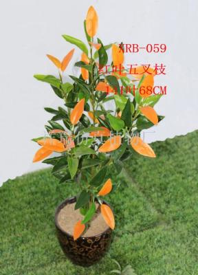 Simulation plant red leaves shrub green planting leaves leaves olive leaves engineering background decoration