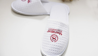 Hotel Disposable Slippers Embroidered Slippers Towel Cloth Slippers Hotel Slippers