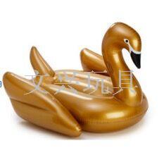 Golden Flamingos Riding Platoon Inflatable Flamingos