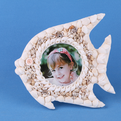 Mediterranean home decoration shell photo frame shell fish - shaped photo frame can be mixed
