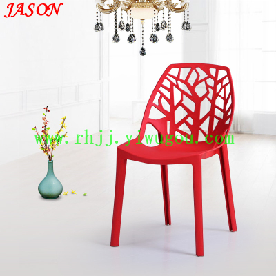 Scandinavian casual banquet dining chair plastic backrest outdoor coffee chair simple office talk chair